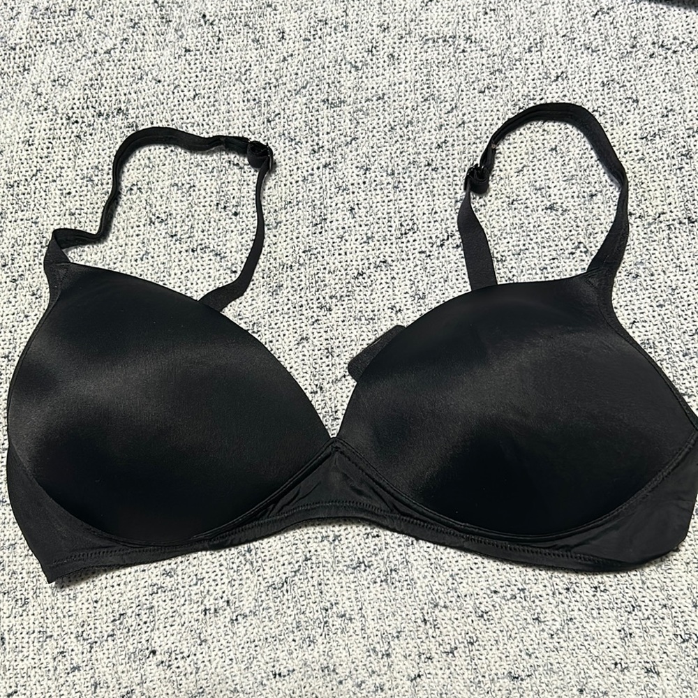 Black, wireless bra.